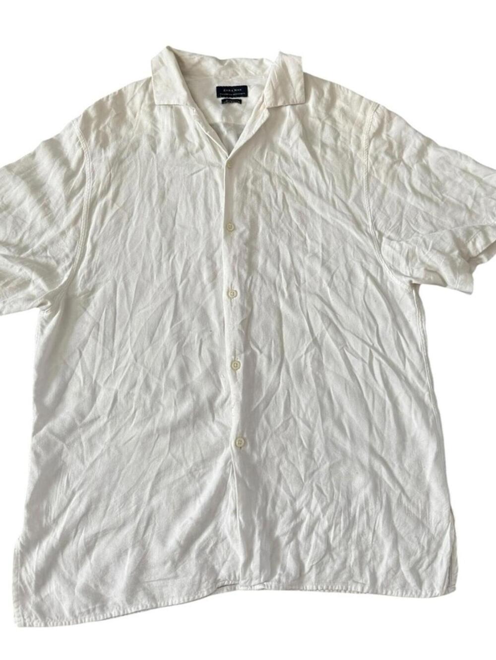 Zara White Casual Button Down Shirt